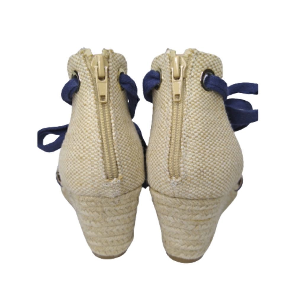 Charter Club NEW Maritzaa Navy White Espadrilles Wedge Sandals SZ 9.5 - Picture 4 of 9